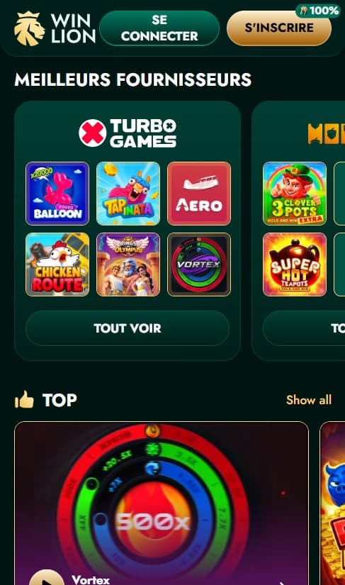 WinLion fournisseurs